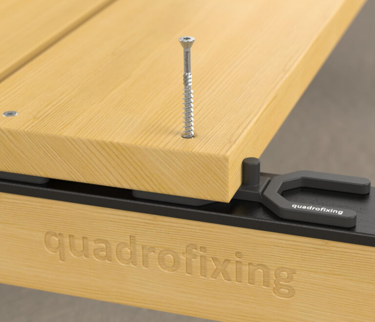 QUADROFIX C2 screw used to install a timber decking board