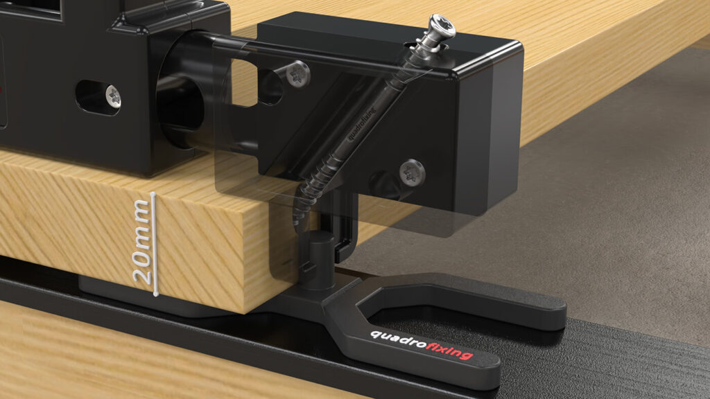 Drill Tool 50X guiding a screw into the side of a decking board